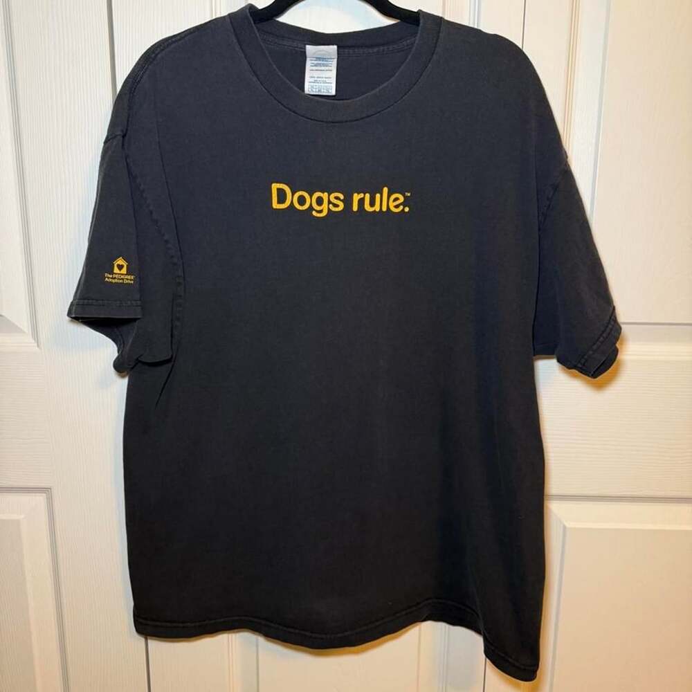 Vintage Delta Pro Weight The Pedigree Adoption Drive Dogs Rule Graphic T-Shirt X